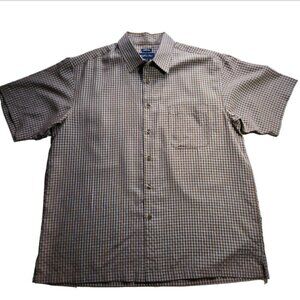 Joseph & Feiss Shirt Men's XL Short Sleeve Button Up Plaid Shirt Classic